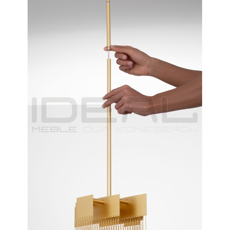 Złota lampa wisząca Pixel 31 – nowoczesna lampa do sypialni