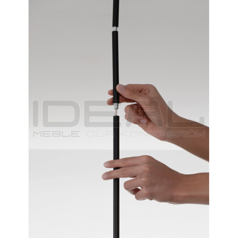 Czarna lampa wisząca Pixel 49 –  oświetlenie LED do salonu