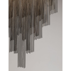 Czarna lampa wisząca Pixel 49 –  oświetlenie LED do salonu