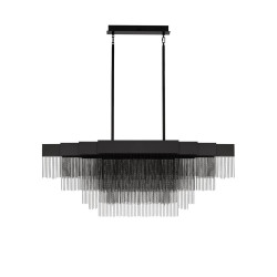 Czarna lampa wisząca Pixel  – designerskie oświetlenie stołu