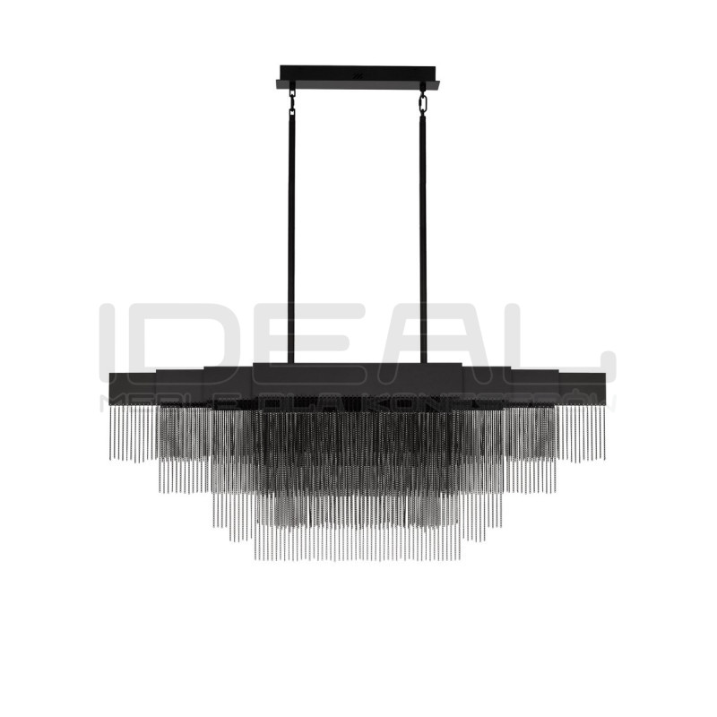 Czarna lampa wisząca Pixel  – designerskie oświetlenie stołu