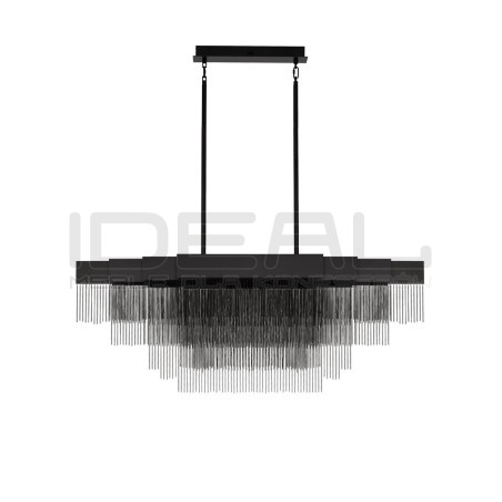 Czarna lampa wisząca Pixel  – designerskie oświetlenie stołu