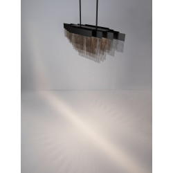 Czarna lampa wisząca Pixel  – designerskie oświetlenie stołu