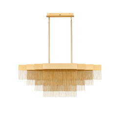 Złota lampa Pixel 120 – designerskie oświetlenie nad stół