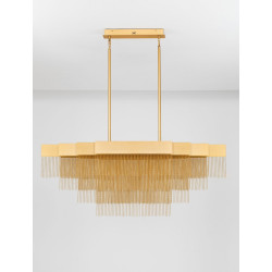 Złota lampa Pixel 120 – designerskie oświetlenie nad stół