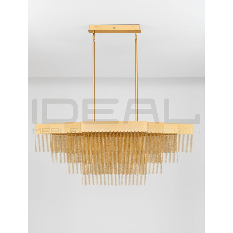 Złota lampa Pixel 120 – designerskie oświetlenie nad stół