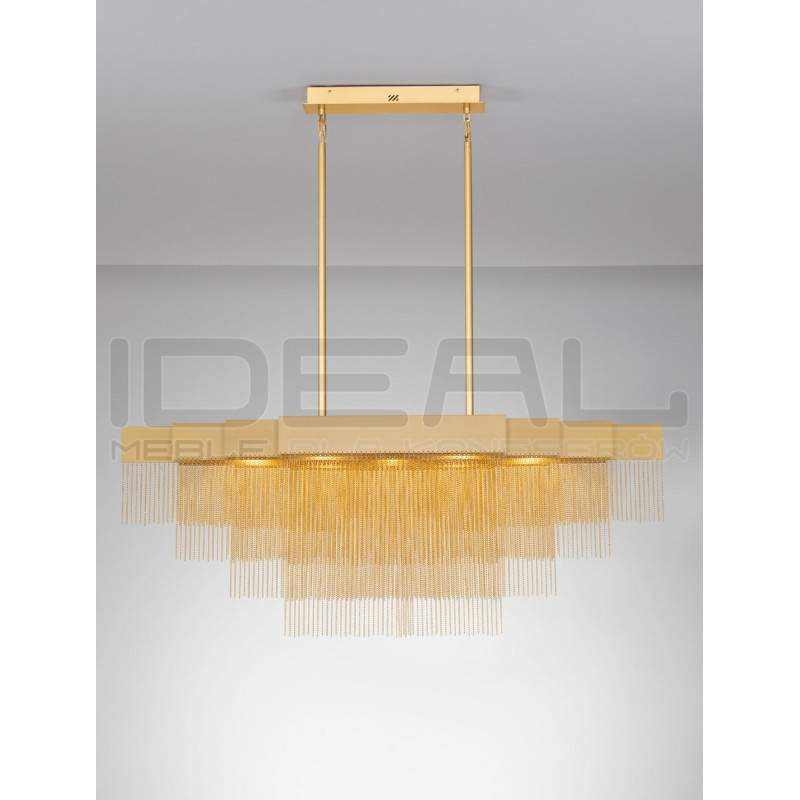 Złota lampa Pixel 120 – designerskie oświetlenie nad stół