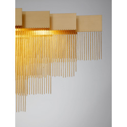 Złota lampa Pixel 120 – designerskie oświetlenie nad stół