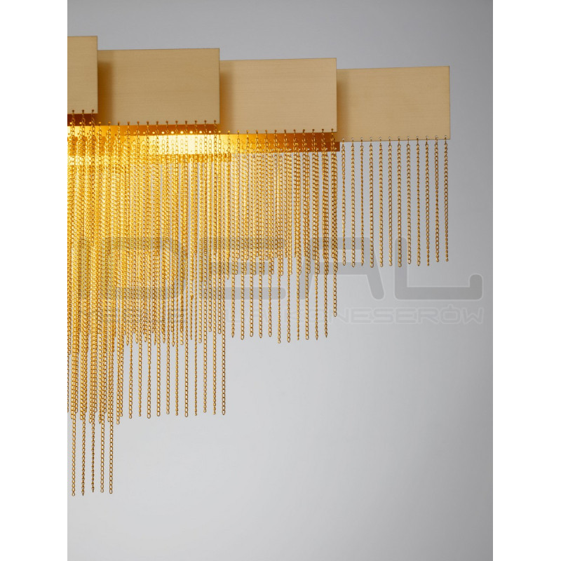 Złota lampa Pixel 120 – designerskie oświetlenie nad stół