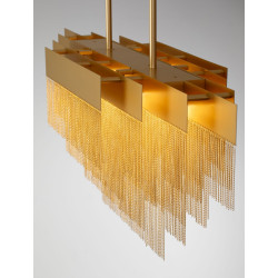 Złota lampa Pixel 120 – designerskie oświetlenie nad stół