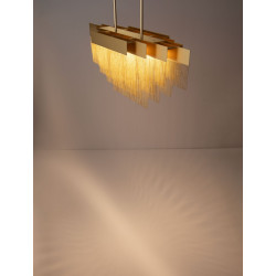 Złota lampa Pixel 120 – designerskie oświetlenie nad stół