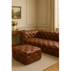 Sofa Chesterfield Moon skóra 4 osobowa | IdealMeble.pl