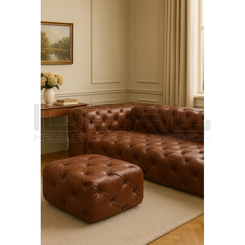 Sofa Chesterfield Moon skóra 4 osobowa | IdealMeble.pl