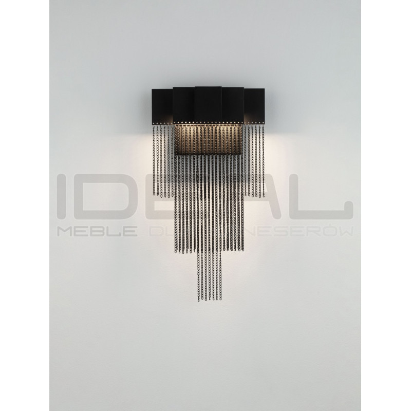 Czarny kinkiet Pixel – lampa ścienna LED do salonu i sypialni