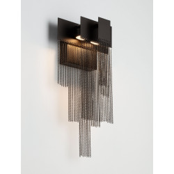 Czarny kinkiet Pixel – lampa ścienna LED do salonu i sypialni