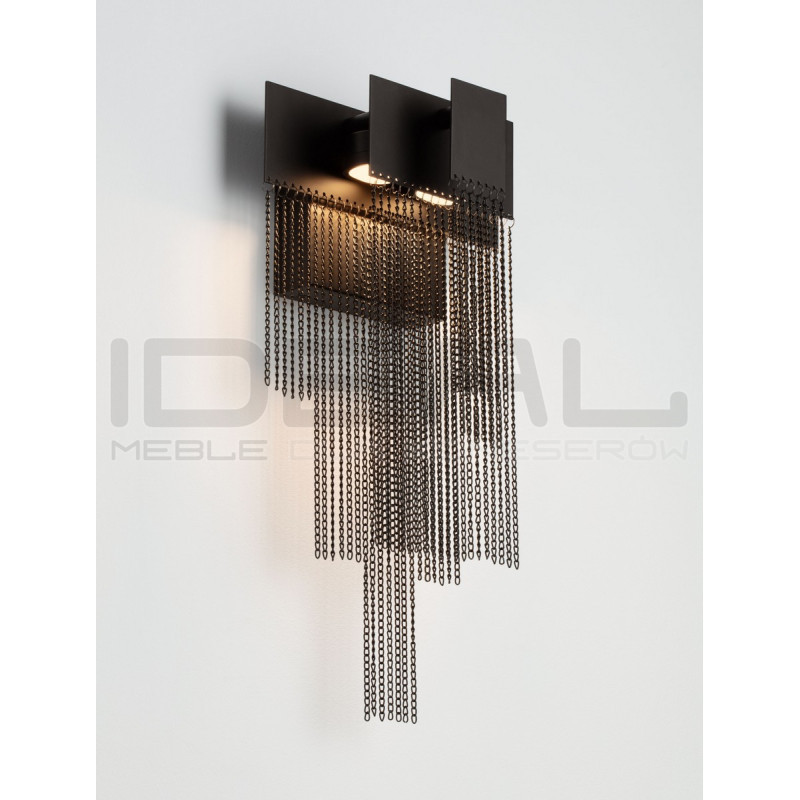 Czarny kinkiet Pixel – lampa ścienna LED do salonu i sypialni