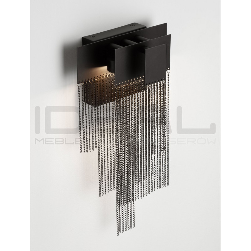 Czarny kinkiet Pixel – lampa ścienna LED do salonu i sypialni