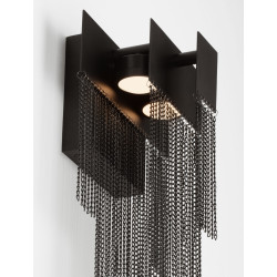 Czarny kinkiet Pixel – lampa ścienna LED do salonu i sypialni