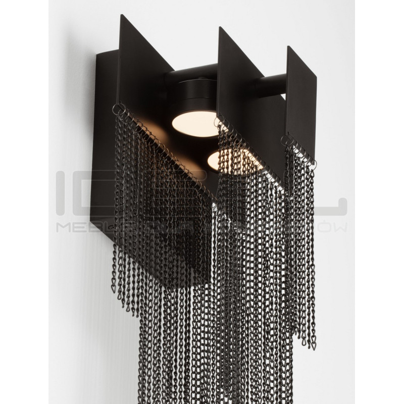 Czarny kinkiet Pixel – lampa ścienna LED do salonu i sypialni