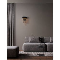 Czarny kinkiet Pixel – lampa ścienna LED do salonu i sypialni