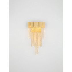 Złoty kinkiet Pixel – elegancka lampa ścienna do domu i biura