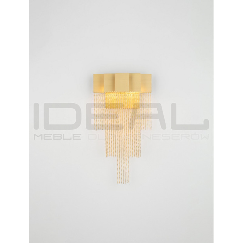 Złoty kinkiet Pixel – elegancka lampa ścienna do domu i biura