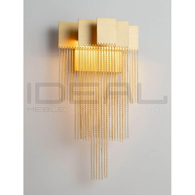 Złoty kinkiet Pixel – elegancka lampa ścienna do domu i biura