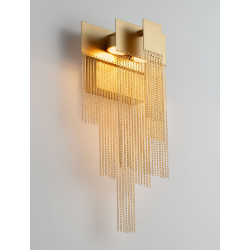 Złoty kinkiet Pixel – elegancka lampa ścienna do domu i biura