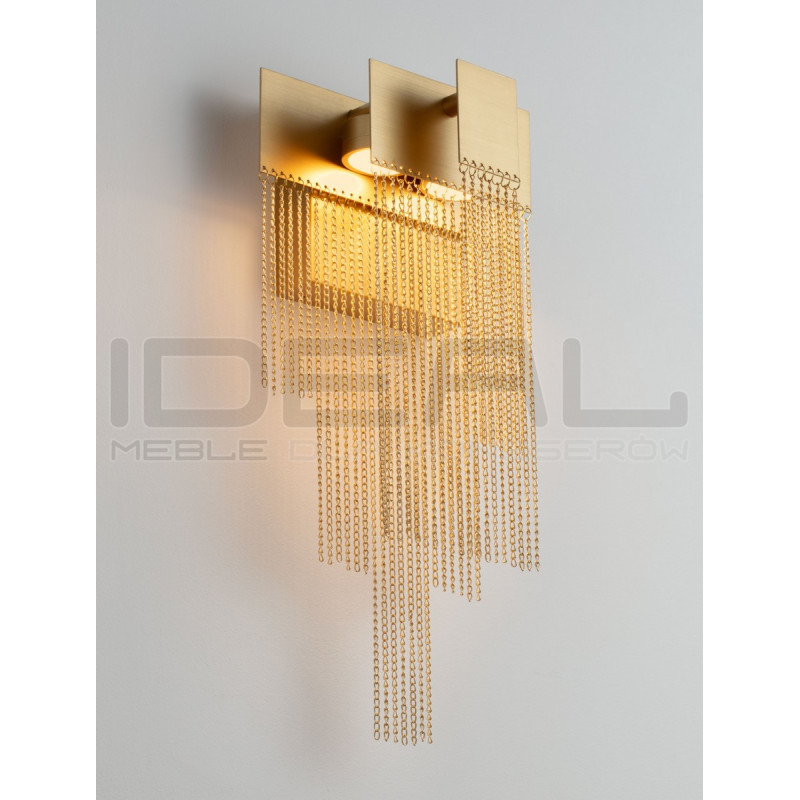 Złoty kinkiet Pixel – elegancka lampa ścienna do domu i biura