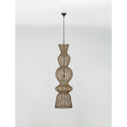 Lampa wisząca Baloo – pionowa lampa boho ze sznurka