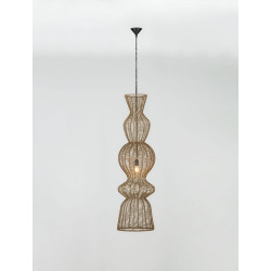 Lampa wisząca Baloo – pionowa lampa boho ze sznurka