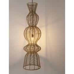 Lampa wisząca Baloo – pionowa lampa boho ze sznurka