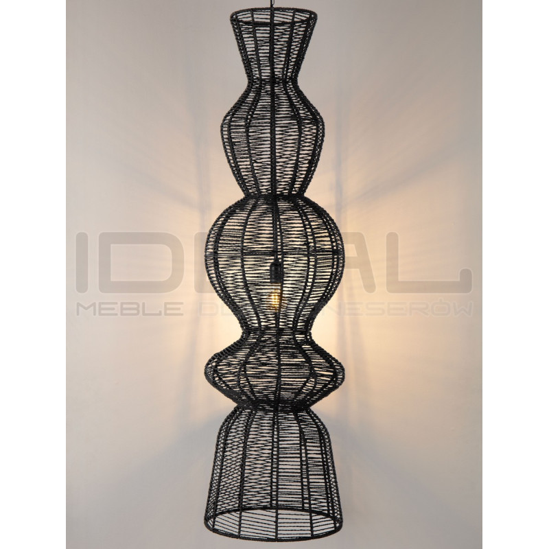 Lampa wisząca Baloo – pionowa lampa boho ze sznurka