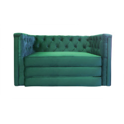 Sofa Chesterfield z funkcją spania materac składany Celebrity