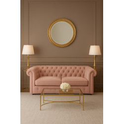 Pikowana Sofa Chesterfield March z funkcją spania 3 os.