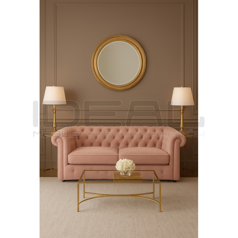 Pikowana Sofa Chesterfield March z funkcją spania 3 os.