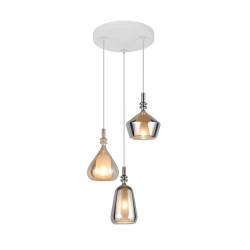 Lampa wisząca Marinet – oświetlenie z 3 szklanymi kloszami