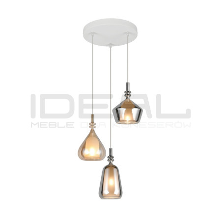 Lampa wisząca Marinet – oświetlenie z 3 szklanymi kloszami
