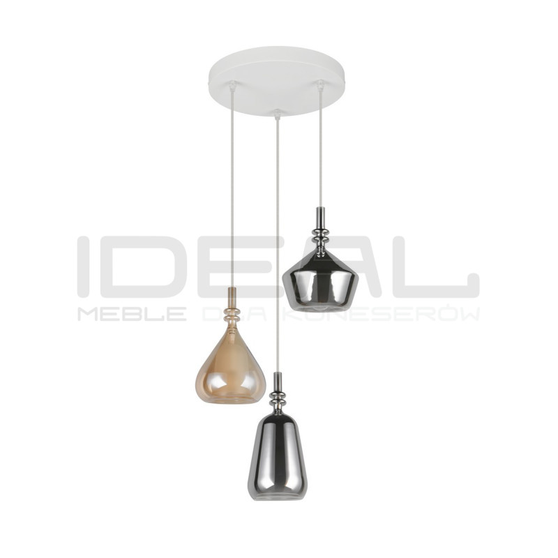 Lampa wisząca Marinet – oświetlenie z 3 szklanymi kloszami