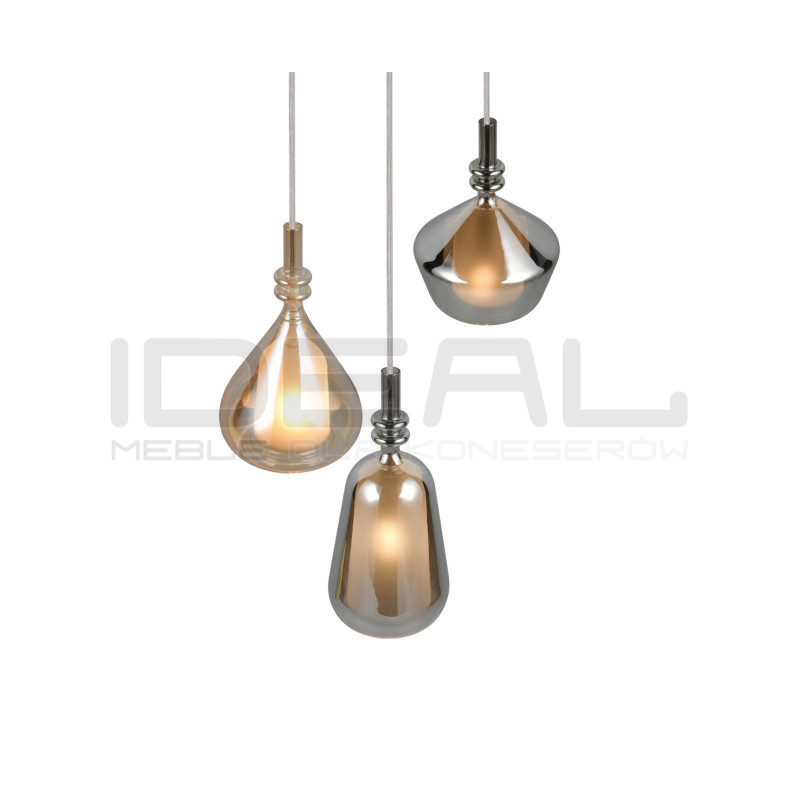 Lampa wisząca Marinet – oświetlenie z 3 szklanymi kloszami