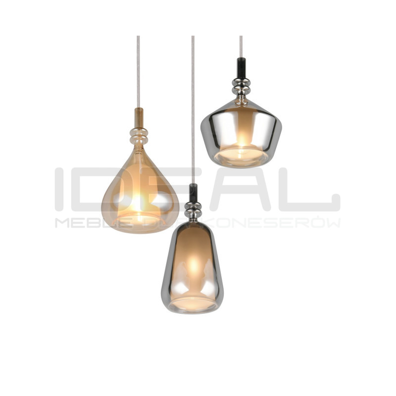 Lampa wisząca Marinet – oświetlenie z 3 szklanymi kloszami