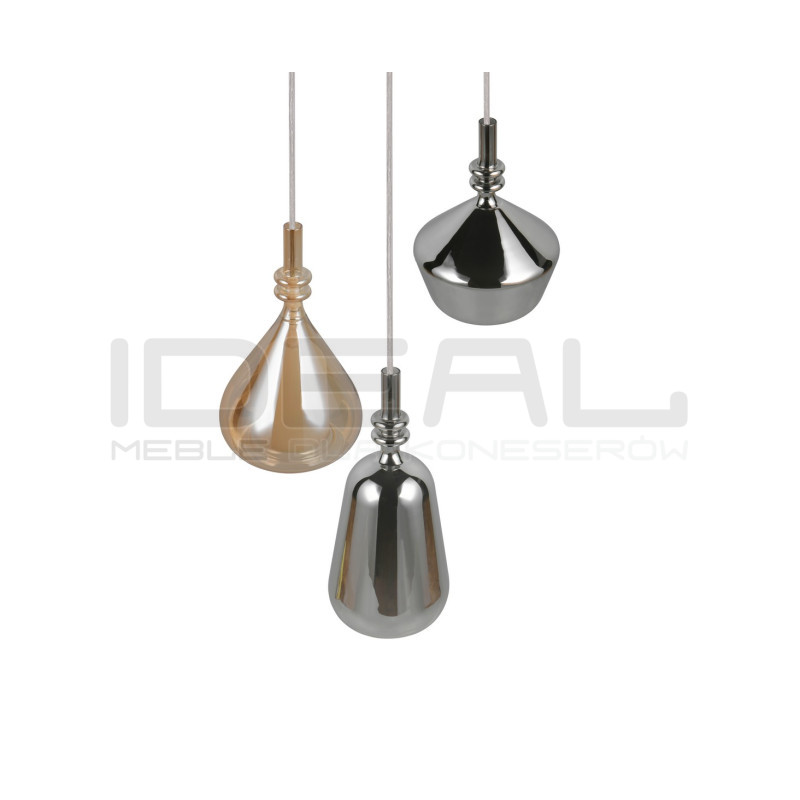 Lampa wisząca Marinet – oświetlenie z 3 szklanymi kloszami