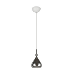 Lampa wisząca Marinet chrom – szklana lampa nad szafkę nocną