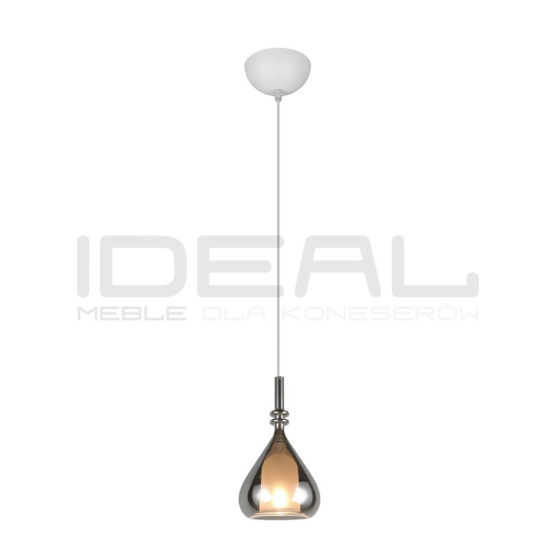 Lampa wisząca Marinet chrom – szklana lampa nad szafkę nocną