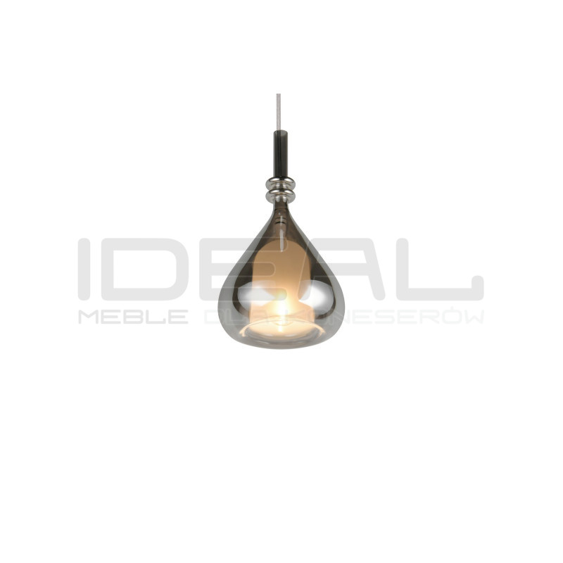 Lampa wisząca Marinet chrom – szklana lampa nad szafkę nocną