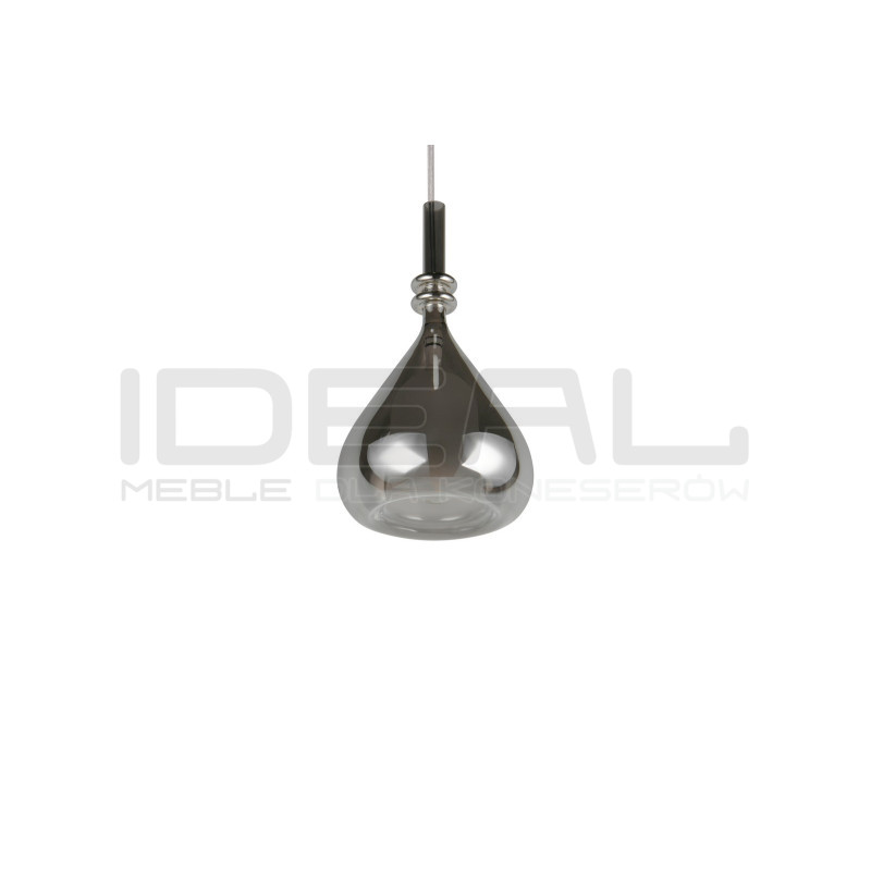 Lampa wisząca Marinet chrom – szklana lampa nad szafkę nocną