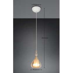 Lampa wisząca Marinet bursztynowa – lampa do salonu i jadalni