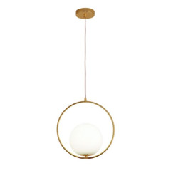 Lampa wisząca COSTA 35 złota – szklany klosz kula | IdealMeble