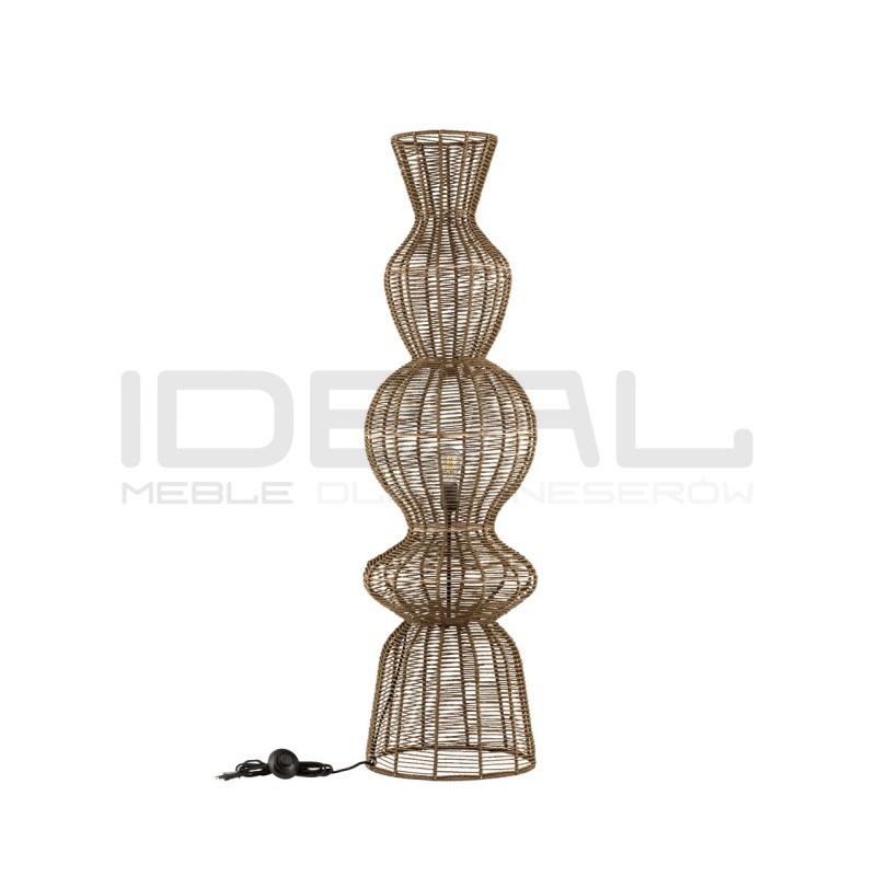 Lampa podłogowa Baloo –lampa boho ze sznurka czarna lub brąz