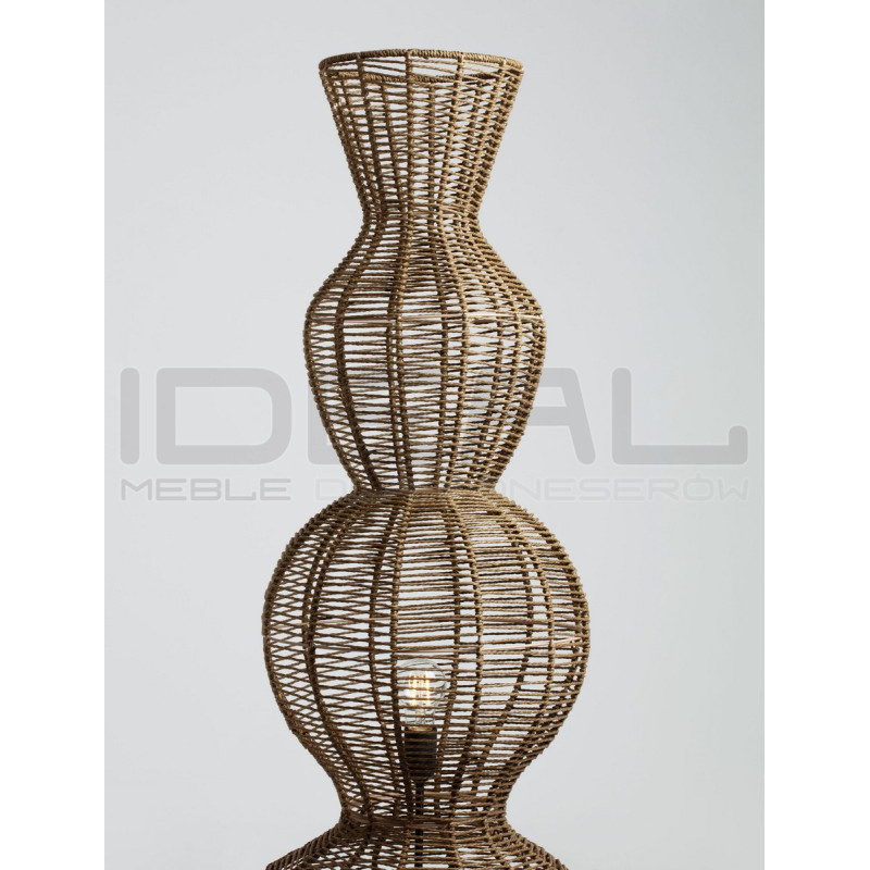 Lampa podłogowa Baloo –lampa boho ze sznurka czarna lub brąz